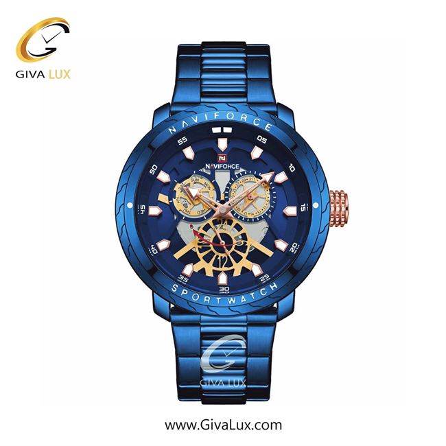 ساعت مچی مردانه بند استیل ناوی فورس (نیوی فورس)  NF9158 BE/BE